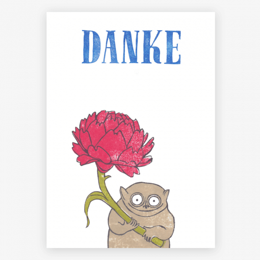 Postkarte Danke Blume