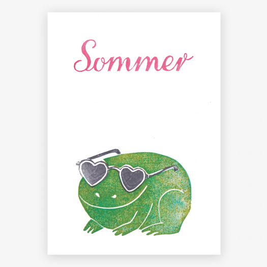 Postkarte Sommer Frosch