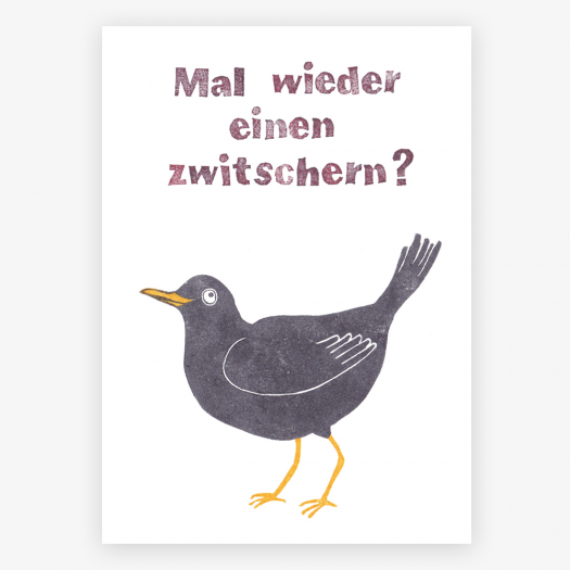 Postkarte Zwitschern