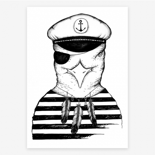 Postkarte Captain Seagull