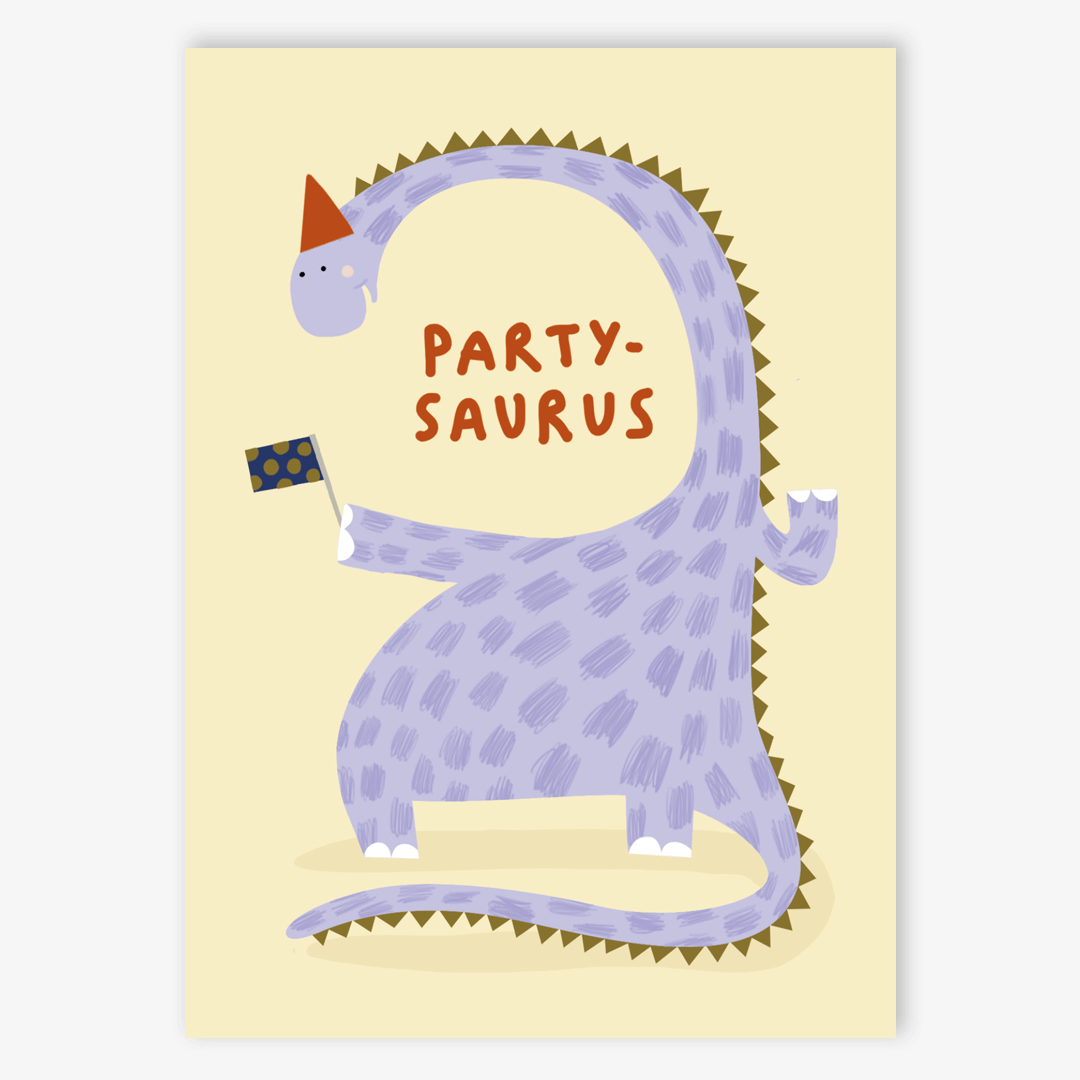 Postkarte Partysaurus