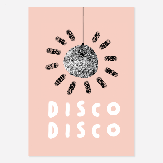 Postkarte Disco