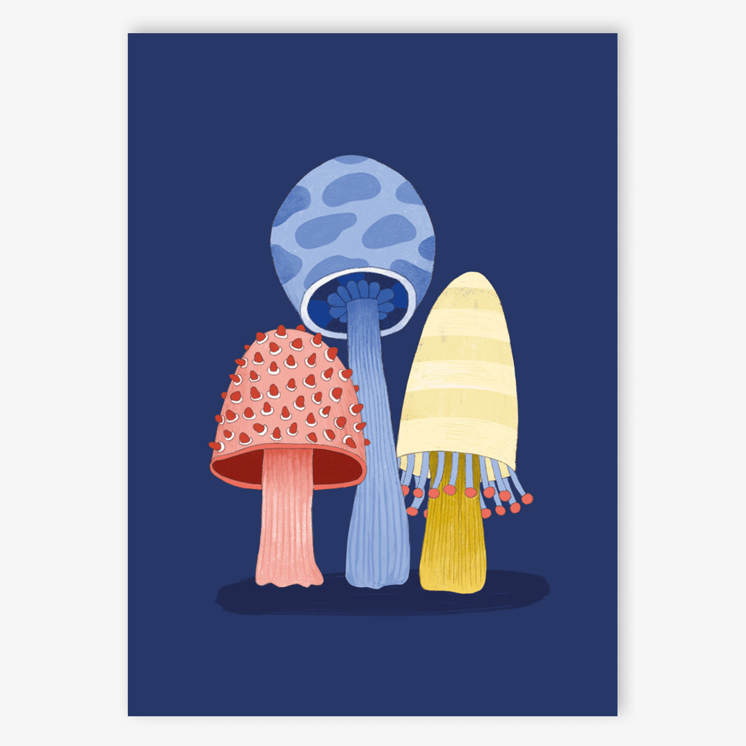 Postkarte Mushroomfriends