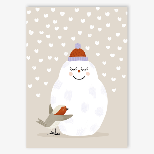 Postkarte Snow Hug